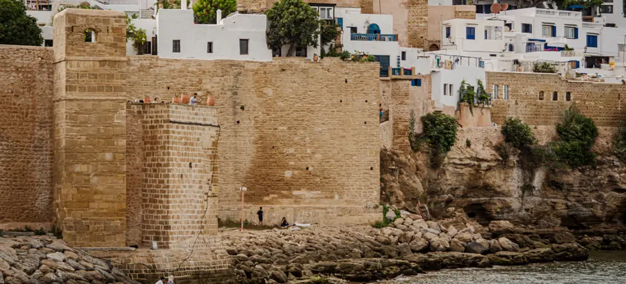 The Kasbah of the Udayas seen from the Bouregreg river
