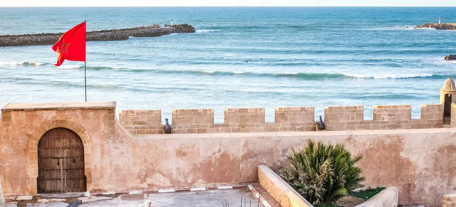 The walls of the Kasbah of the Udayas above the Atlantic