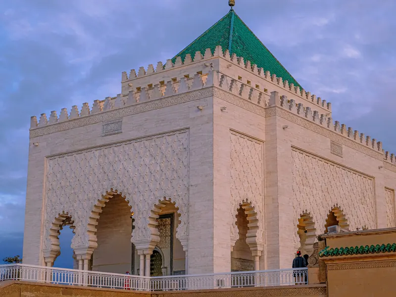 The Mausoleum of Mohammed V and its green roof