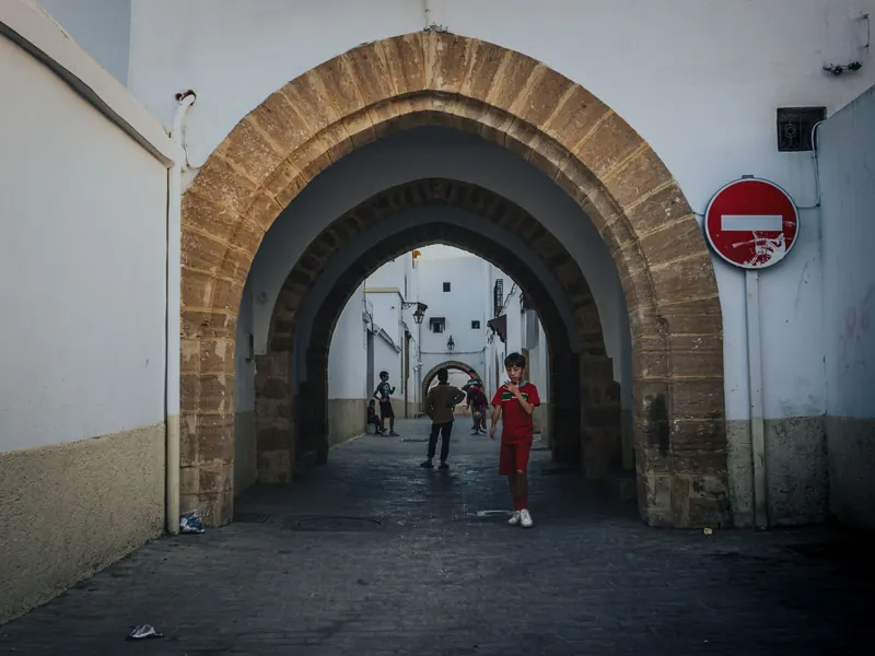 An arched street of the old Medina of Rabat